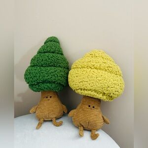 Jellycat Forest Lime and Forest Pine Rare Retired and HTF as a duo